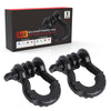 Black 3/4" D Ring Shackle 22,046Ibs with Locking Pin & Isolator