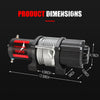 12V 4500LBS Electric Steel Cable ATV Winch Kits